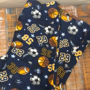 Boys Sports Theme Pajama Bottoms Pants Size Medium (8)